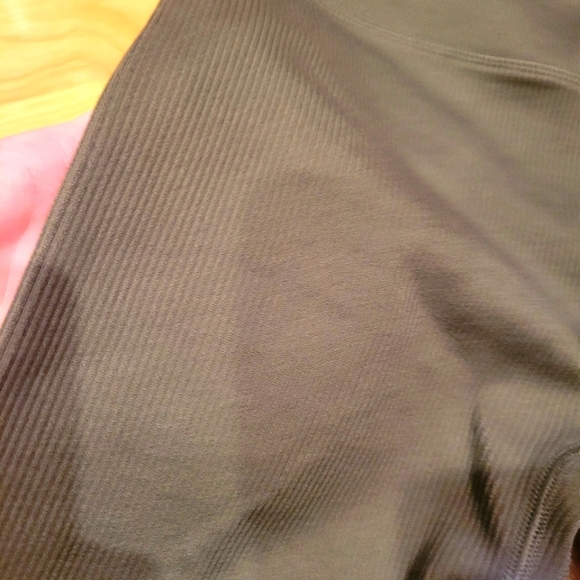 Victoria's Secret Ribbed High Rise Sport Tight Leggings Army Green Size M - Picture 2 of 7